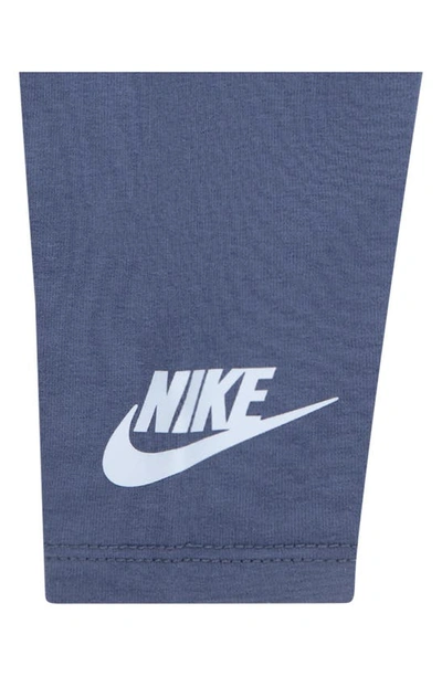 Shop Nike Home Swoosh Home Sweatshirt & Leggings Set In Diffused Blue