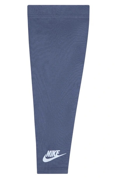 Shop Nike Home Swoosh Home Sweatshirt & Leggings Set In Diffused Blue