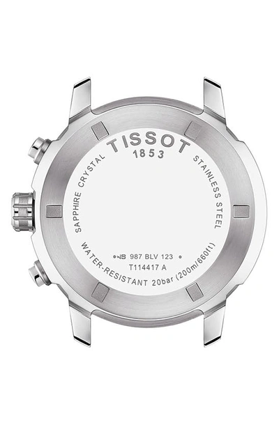 Shop Tissot Prc 200 Chronograph Bracelet Watch, 43mm In Silver/blue