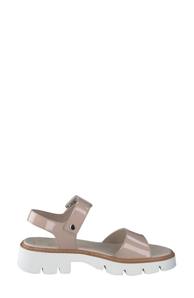 Paul Green Tasha Lug Sole Sandal In Frappe Soft Patent