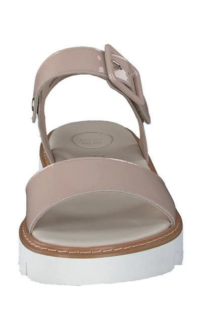 Paul Green Tasha Lug Sole Sandal In Frappe Soft Patent