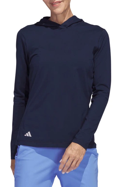 Shop Adidas Golf Performance Golf Hoodie In Collegiate Navy