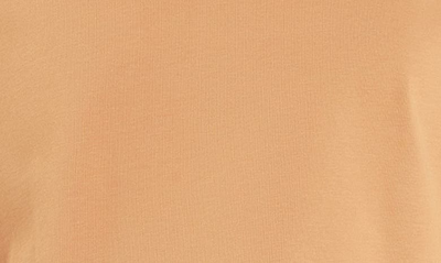 English Factory Mixed Media Scallop Peplum Cotton Top In Tan