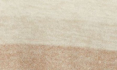 Shop Peter Millar Dégradé Stripe Wool & Linen Crewneck Sweater In Sandstone