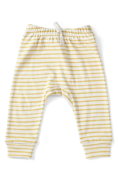 Shop Pehr Stripe Organic Cotton Pants In Stripes Away Marigold