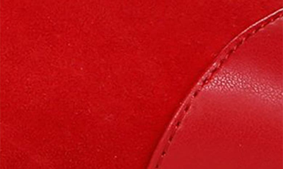 Franco Sarto Darcy Womens Leather Pointed Toe Kitten Heels In Red