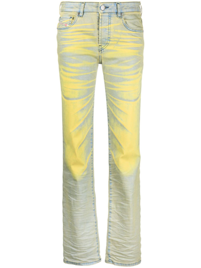 Shop Diesel 1989 D-mine Straight Leg Jeans - Women's - Cotton/polyester/elastane In Yellow