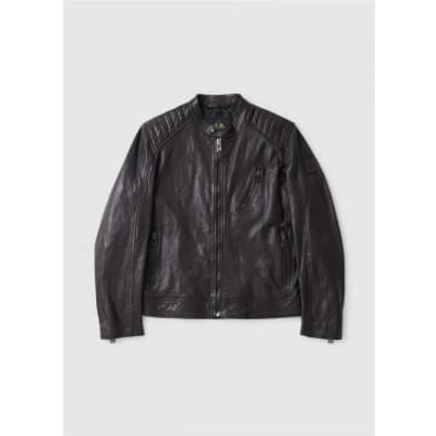 Belstaff Mens V Racer Jacket In Ebony In Black | ModeSens