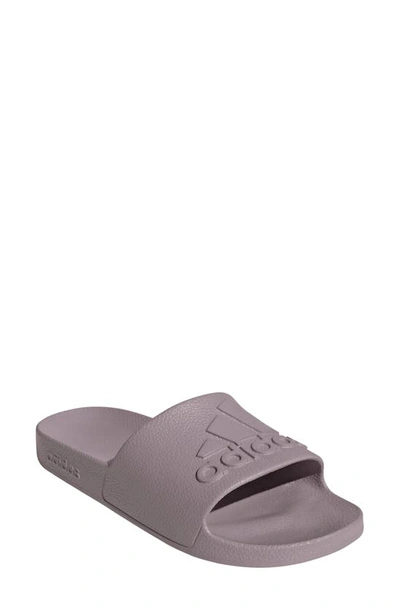 Shop Adidas Originals Adidas Adilette Aqua Slide Sandal In Fig/fig/fig