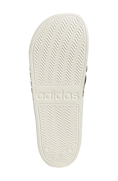Adidas Originals Adilette Shower Slide Sandal In Off White/black/beige