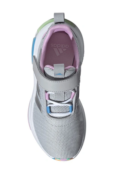 Shop Adidas Originals Kids' Racer Tr23 Sneaker In Grey Two/ Silver Met./ Lilac
