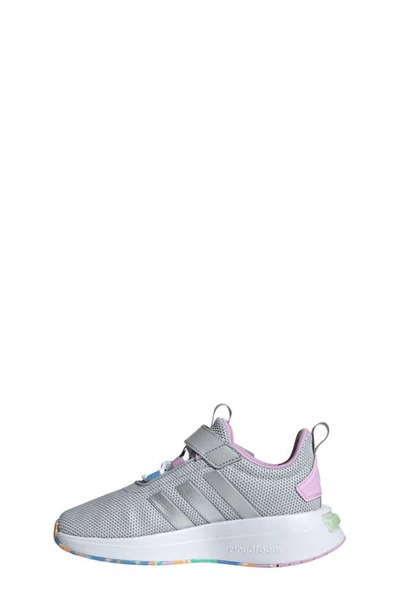 Shop Adidas Originals Kids' Racer Tr23 Sneaker In Grey Two/ Silver Met./ Lilac