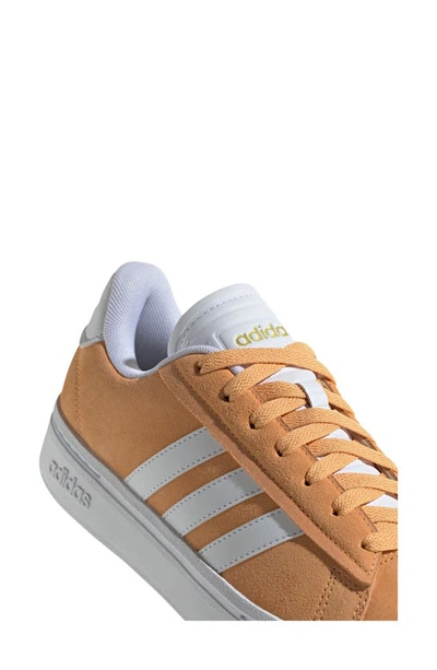 Shop Adidas Originals Grand Court Alpha Sneaker In Orange/ White/ Gold Met.