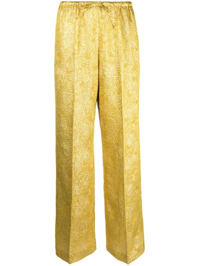 Shop Dries Van Noten Puvis Long Pants In Gold