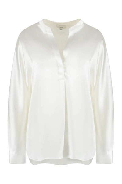 Shop Vince Silk Blouse In White