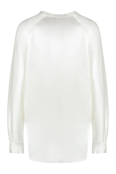 Shop Vince Silk Blouse In White
