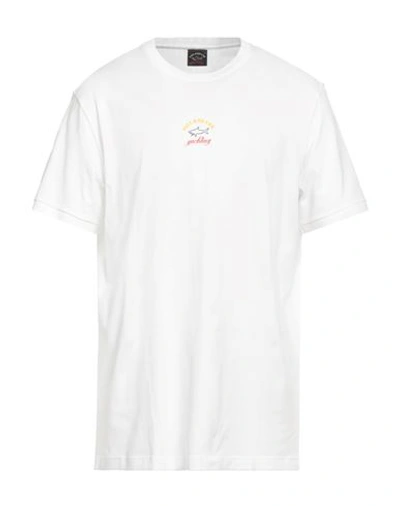 Shop Paul & Shark Man T-shirt White Size Xxl Cotton
