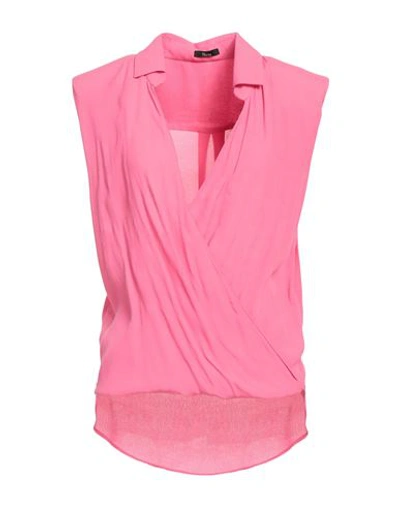 Shop Hanita Woman Top Fuchsia Size S Viscose In Pink