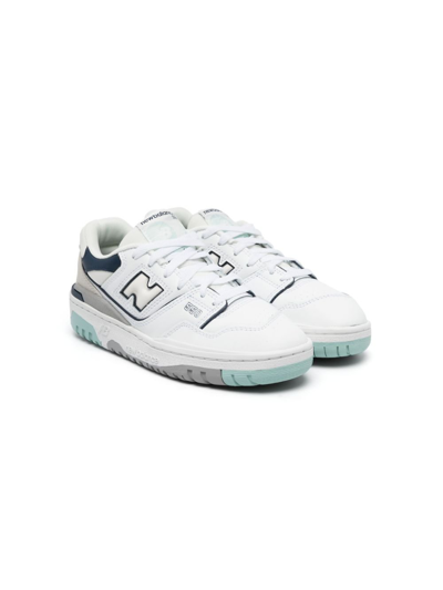 Shop New Balance White 550 Leather Sneakers