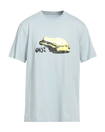 Shop Oamc Man T-shirt Sky Blue Size M Cotton