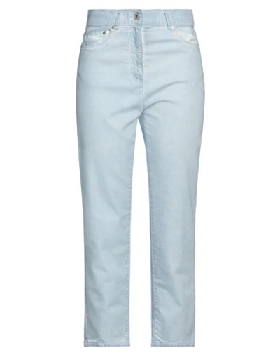 Shop Peserico Woman Jeans Sky Blue Size 6 Cotton, Elastane