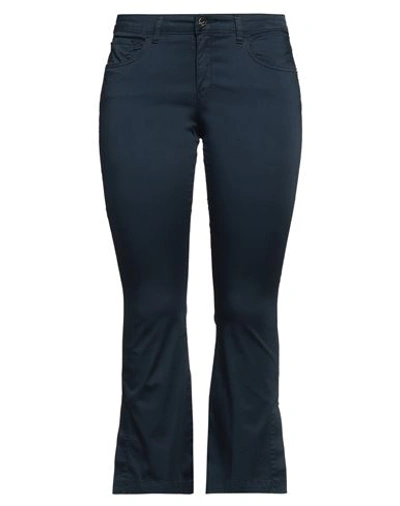Kaos Jeans Woman Pants Navy Size 32 Cotton, Elastane In Navy Blue