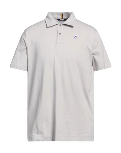 Shop K-way Man Polo Shirt Light Grey Size S Cotton, Elastane