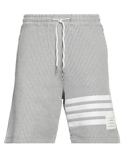Shop Thom Browne Man Shorts & Bermuda Shorts Grey Size 1 Cotton, Elastane