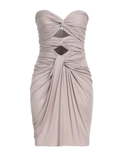 Shop Saint Laurent Woman Mini Dress Dove Grey Size 6 Viscose