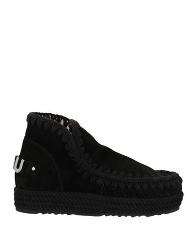 Shop Mou Woman Ankle Boots Black Size 8 Soft Leather