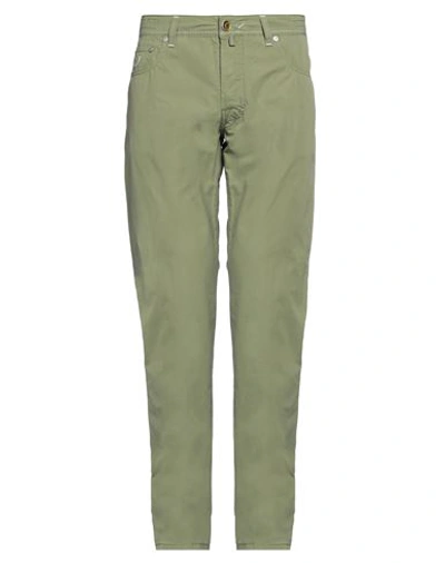 Shop Jacob Cohёn Man Pants Light Green Size 35 Cotton