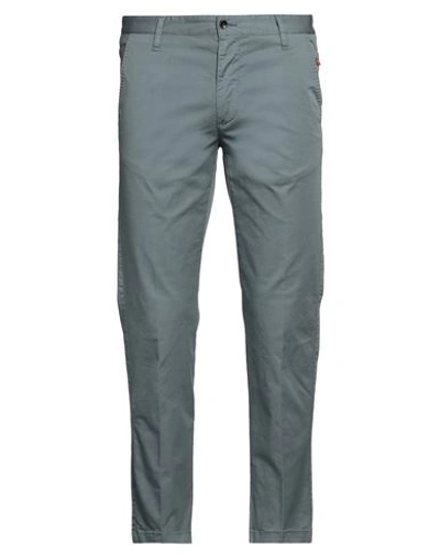 Shop Grey Daniele Alessandrini Man Pants Slate Blue Size 30 Cotton, Elastane