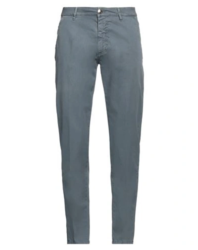 Shop Barba Napoli Man Pants Slate Blue Size 31 Cotton, Elastane