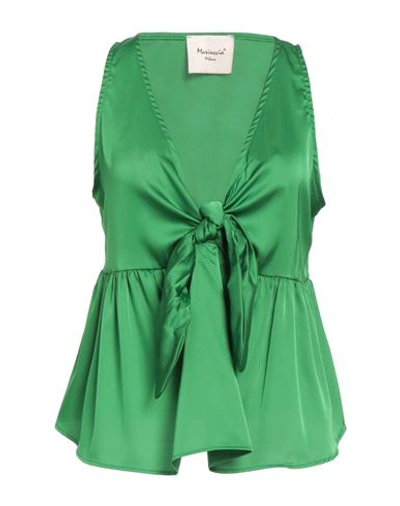 Shop Mariuccia Woman Top Green Size L Polyester