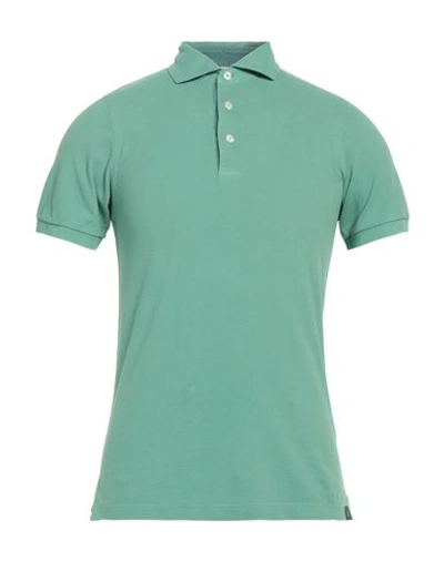 Shop Gran Sasso Man Polo Shirt Sage Green Size 34 Cotton