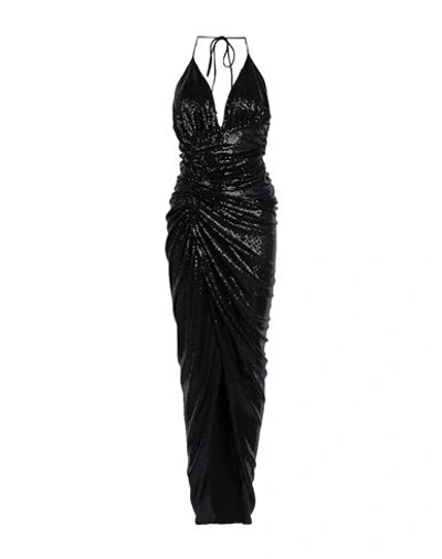 Shop Alexandre Vauthier Woman Maxi Dress Black Size 8 Polyamide, Polyester, Elastane