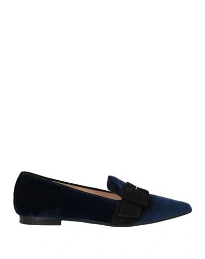 Shop Chiarini Bologna Woman Loafers Midnight Blue Size 6 Textile Fibers