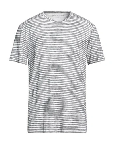 Shop Majestic Filatures Man T-shirt Lead Size Xl Linen, Elastane In Grey