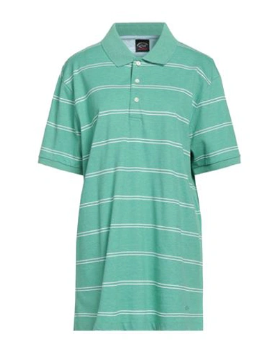 Shop Paul & Shark Man Polo Shirt Light Green Size 3xl Cotton