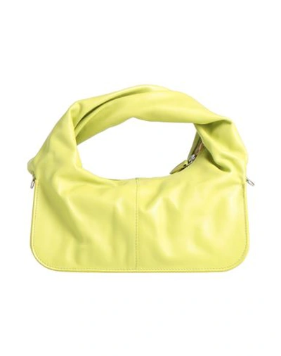 Shop Yuzefi Woman Handbag Acid Green Size - Soft Leather