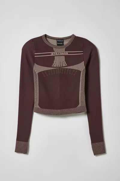 Shop Iets Frans . … Seamless Long Sleeve Top In Brown At Urban Outfitters