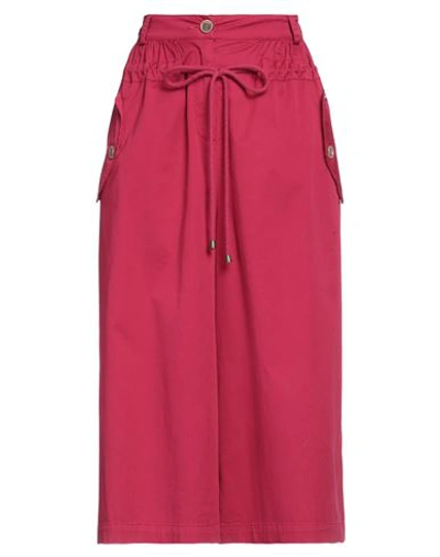 Semicouture Woman Pants Magenta Size 4 Cotton, Elastane In Magenta