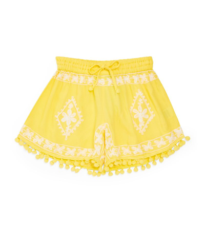 Shop Melissa Odabash Kids Sienna Shorts (2-14 Years) In Yellow