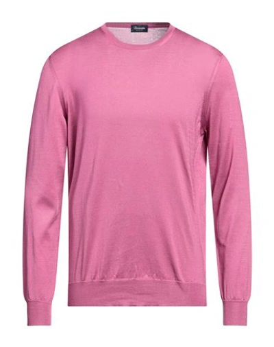Shop Drumohr Man Sweater Magenta Size 42 Cotton