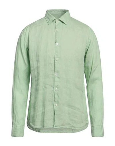 Shop Altea Man Shirt Light Green Size L Linen