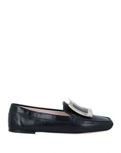 Shop Roger Vivier Woman Loafers Black Size 8 Leather