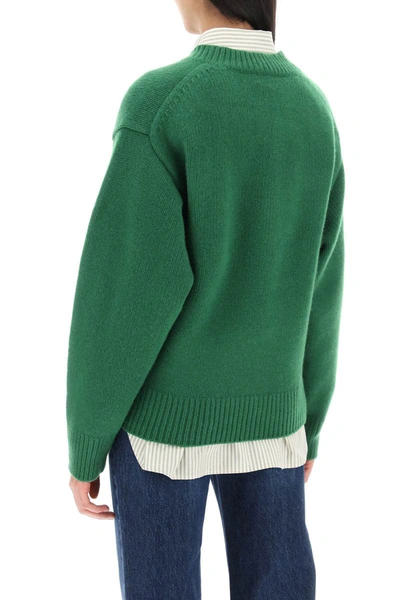 Shop Totême Toteme Wool And Cashmere Sweater In Green