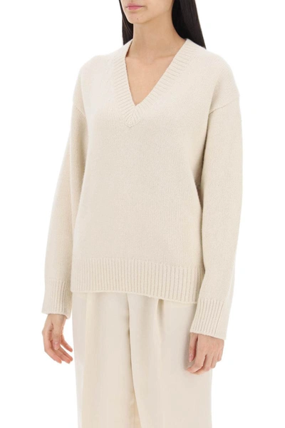 Shop Totême Toteme Wool And Cashmere Sweater In Multicolor