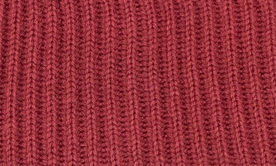 Portolano Merino Wool Rib Cuff Beanie In Garnet