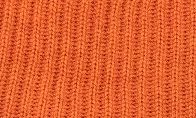 Shop Portolano Merino Wool Rib Cuff Beanie In Orange